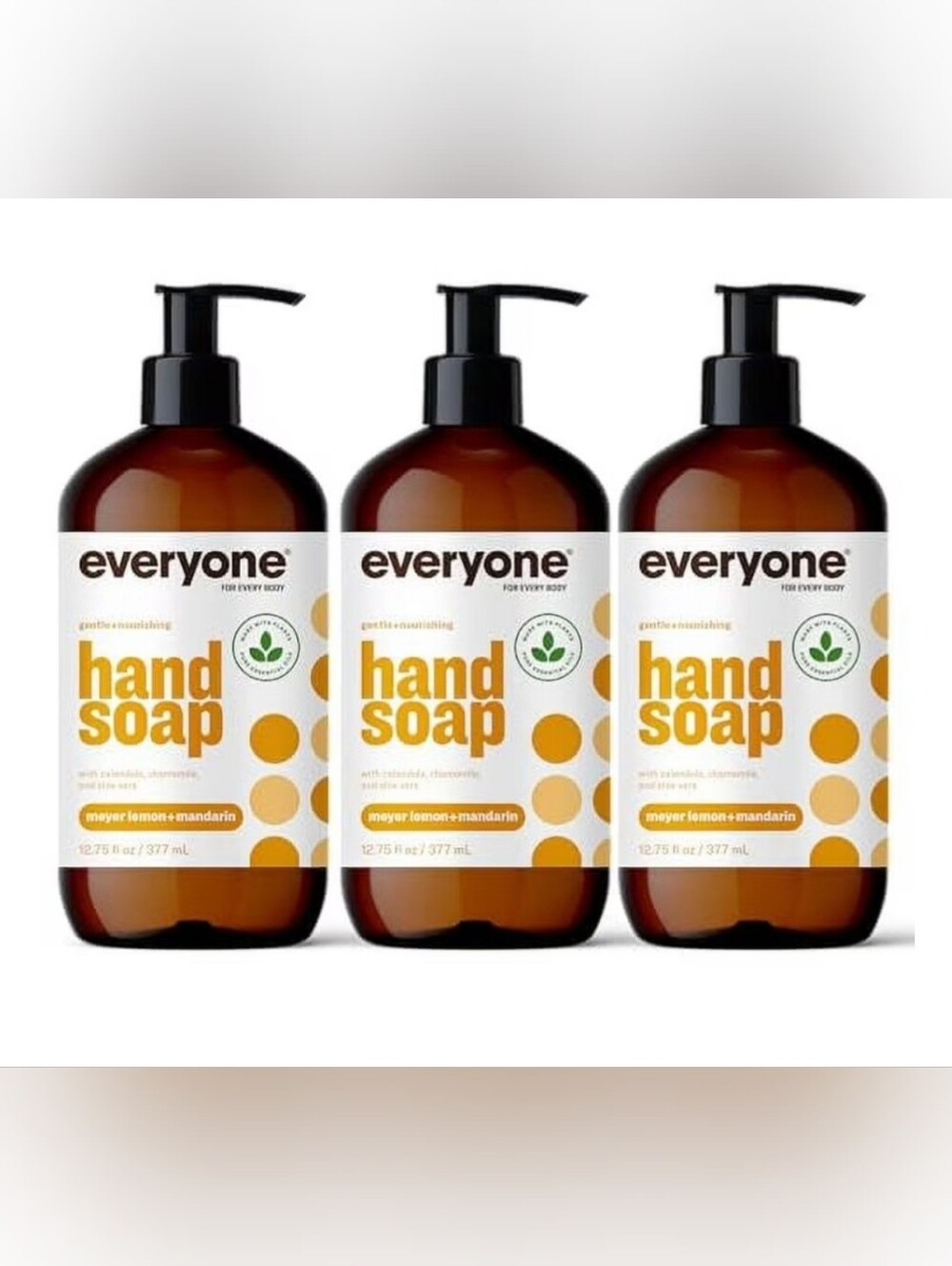 Everyone Liquid Hand Soap, 12.75 oz.(Pack of 3)Meyer Lemon & Mandarin Plant Base